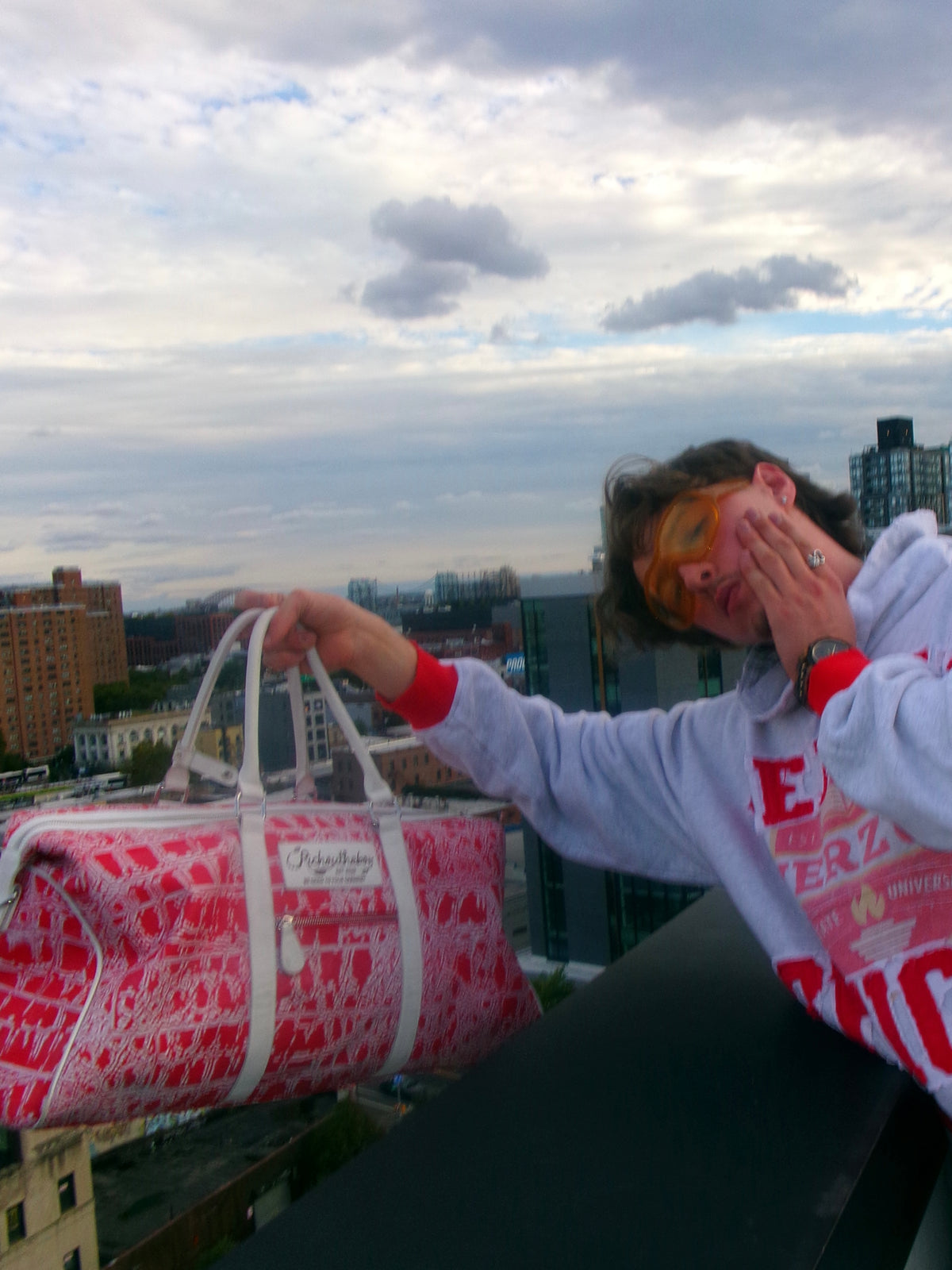 ROTB Red Croc Duffle, NYFW sample, RICHOUTHEBOX NYC — view 7