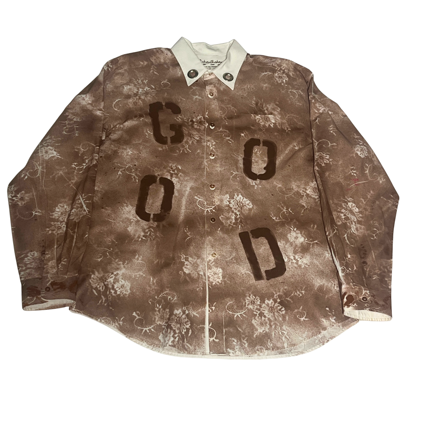 "GOOD" Lace Print Dress Tee