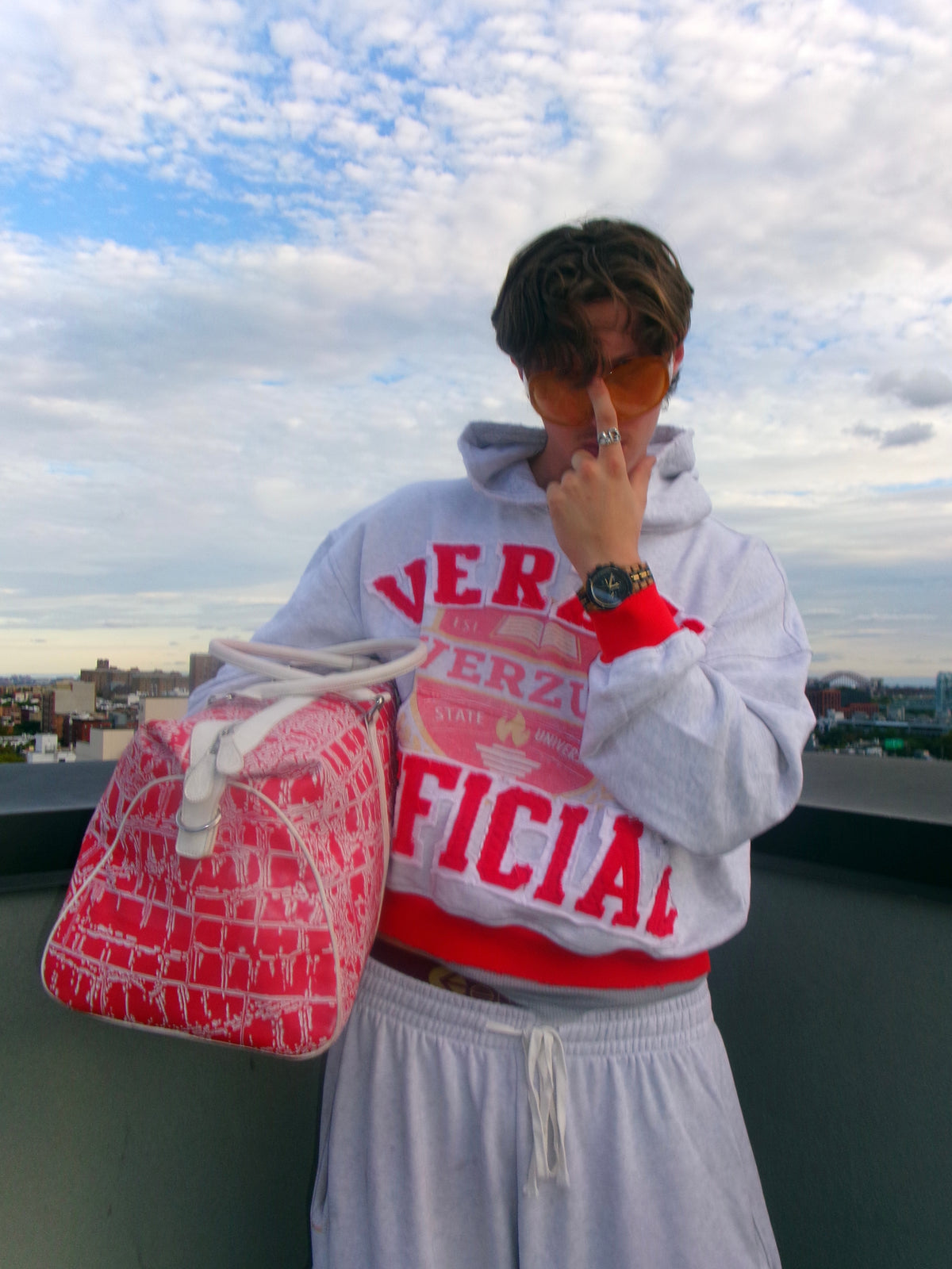 ROTB Red Croc Duffle, NYFW sample, RICHOUTHEBOX NYC — view 4