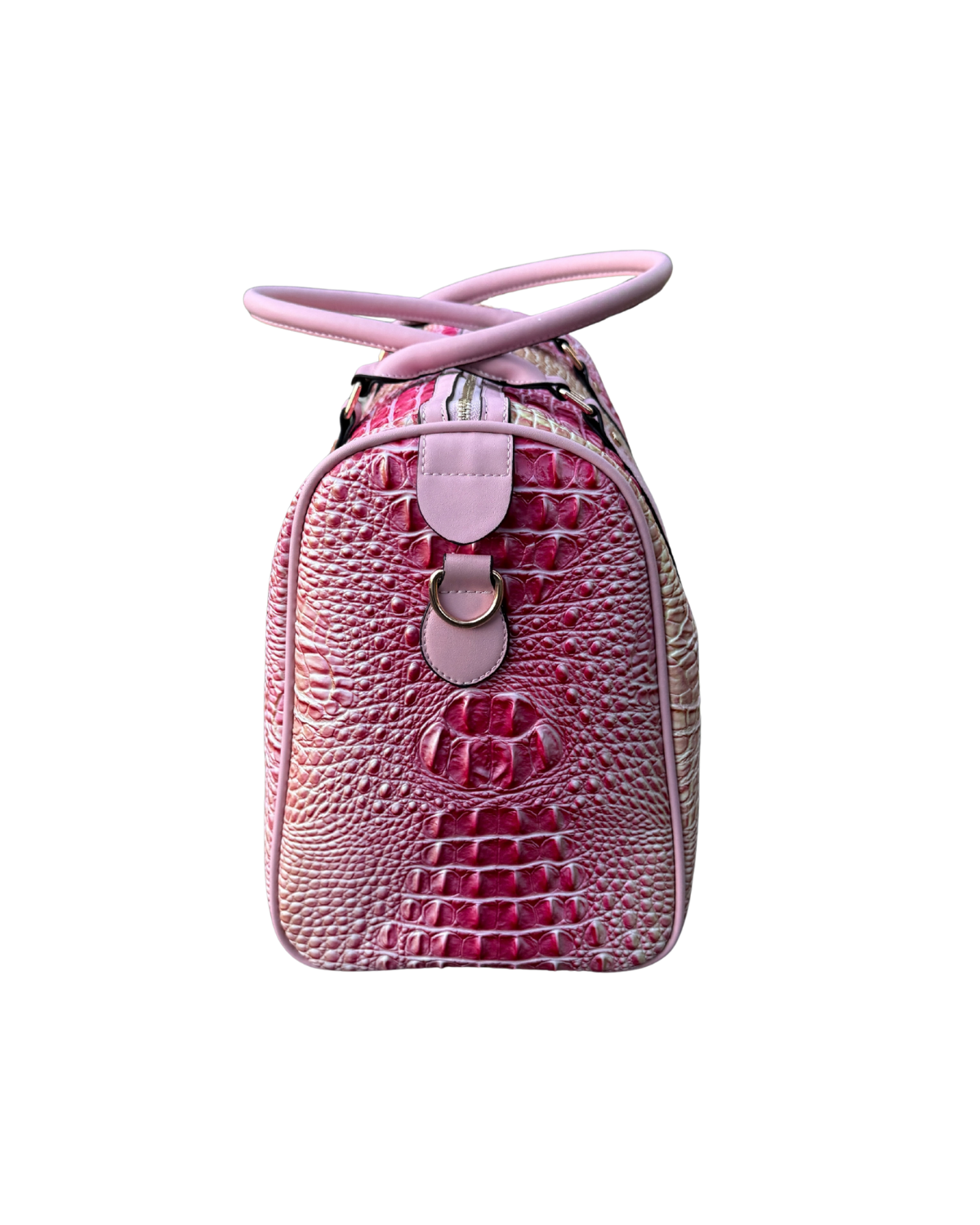 GOODIE BAG V2 Aged Pink vegan leather duffle, RICHOUTHEBOX NYC — view 5