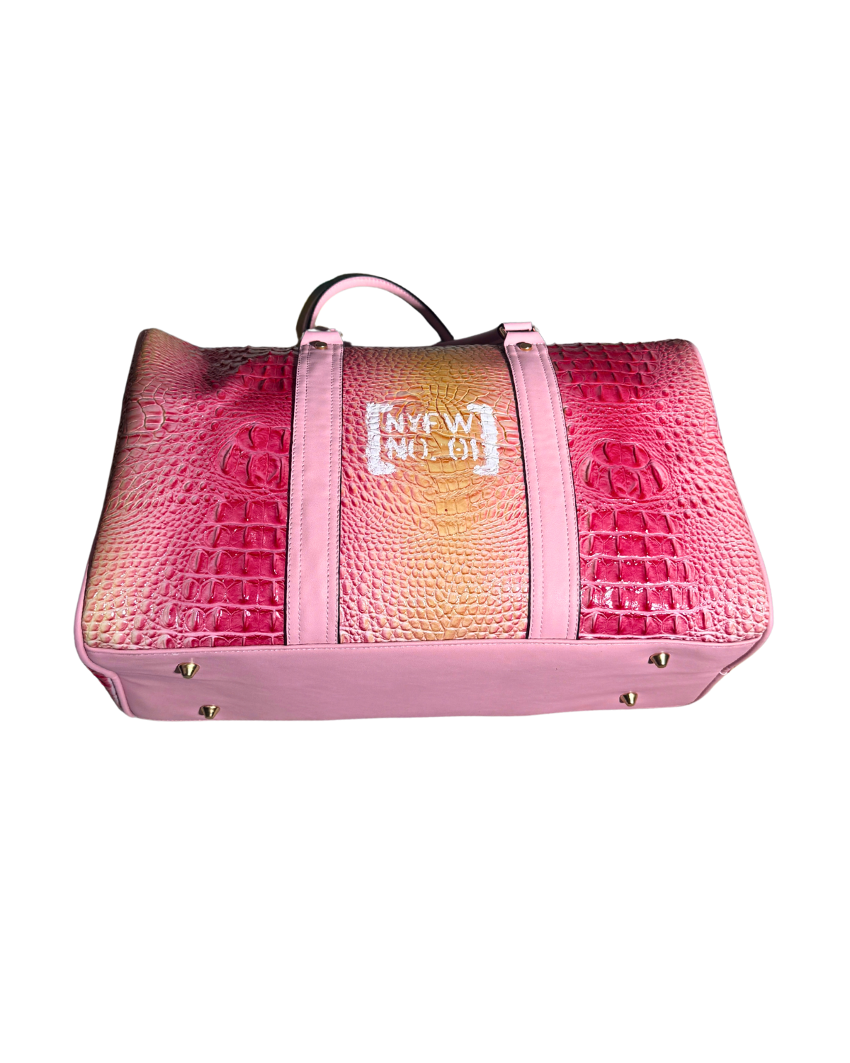 GOODIE BAG V2 Aged Pink vegan leather duffle, RICHOUTHEBOX NYC — view 3