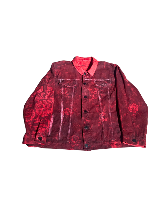 Bloody Rose crimson rose-print jacket, front, 1-of-1 NYFW SS27 by RICHOUTHEBOX