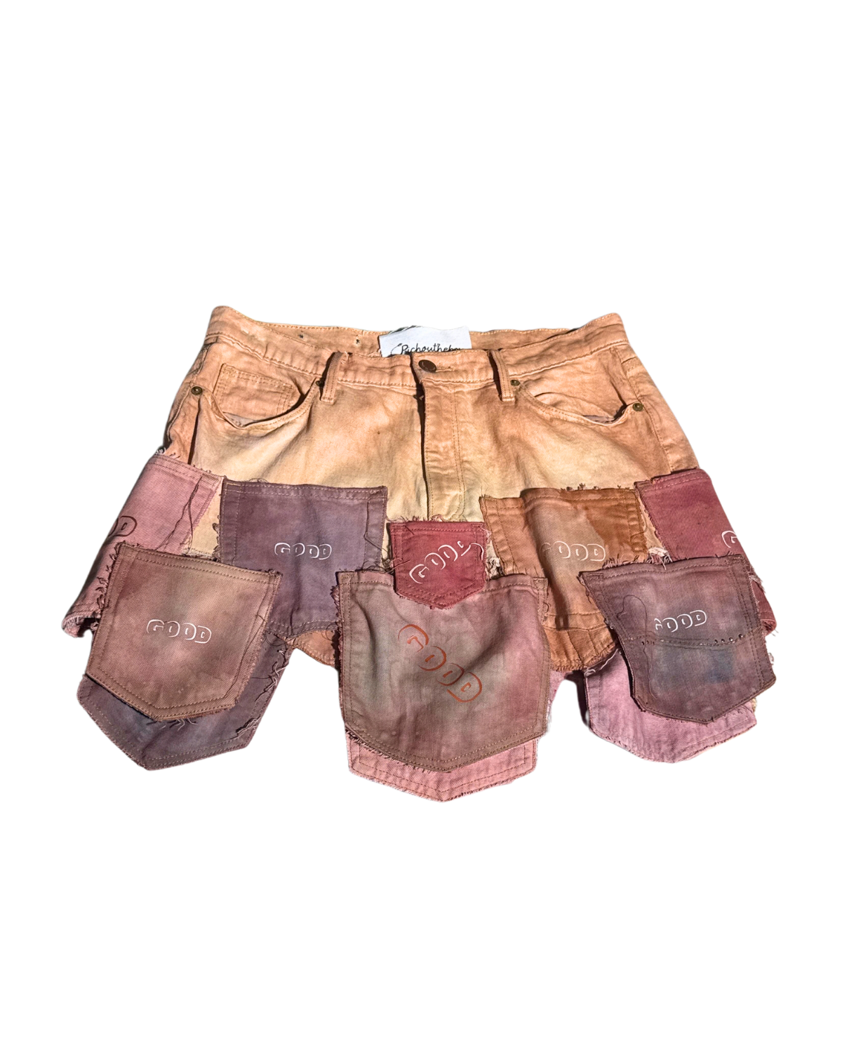 Compartmentalize Reimagined pocket-flap mini skirt, front, 1-of-1 NYFW SS27 by RICHOUTHEBOX