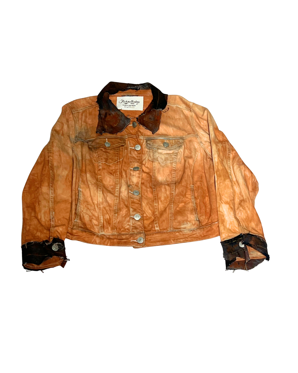 Fronto burnt-orange cropped jacket, front, 1-of-1 NYFW SS27 by RICHOUTHEBOX