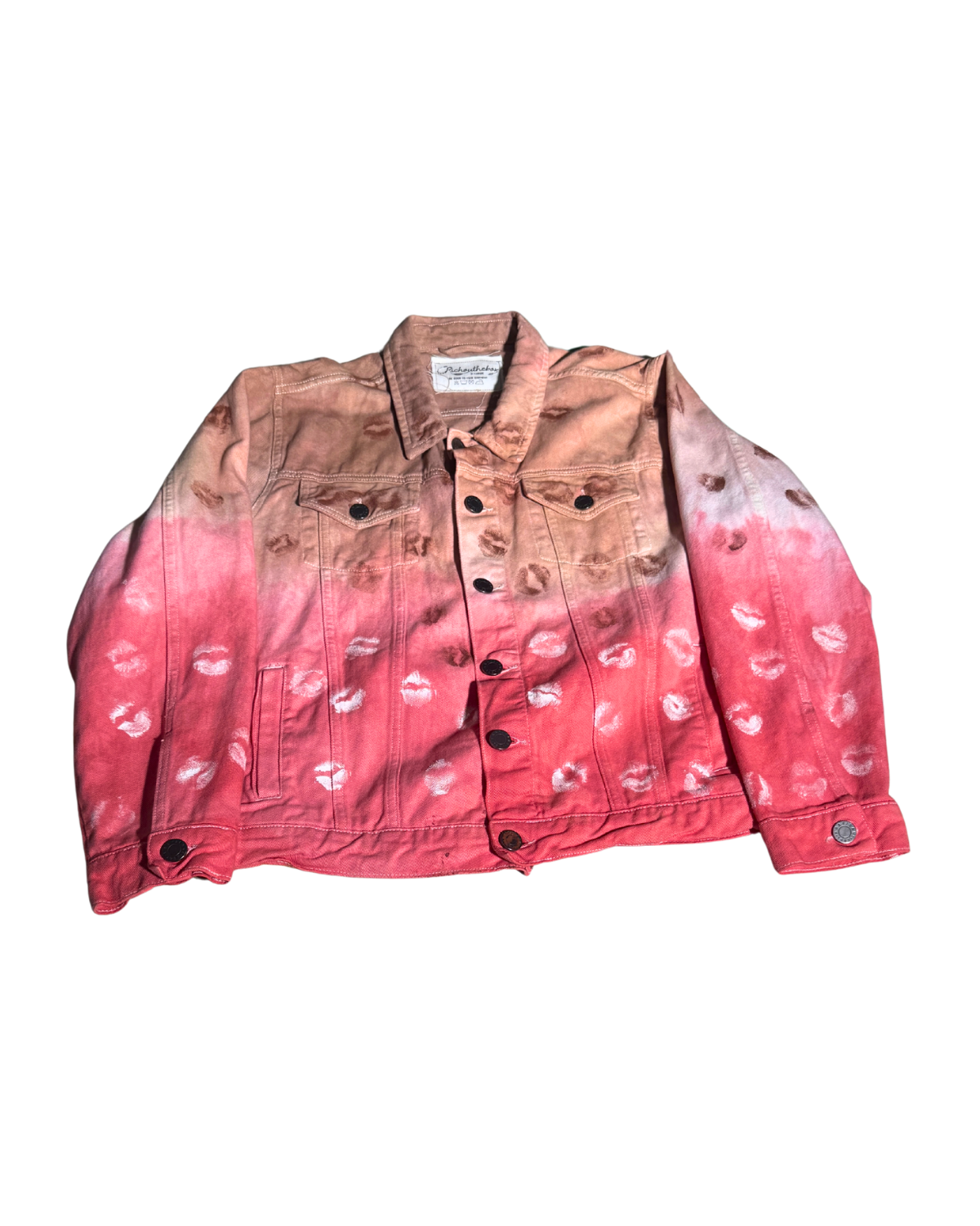 If Words Were Colors rose ombré jacket, front, 1-of-1 NYFW SS27 by RICHOUTHEBOX