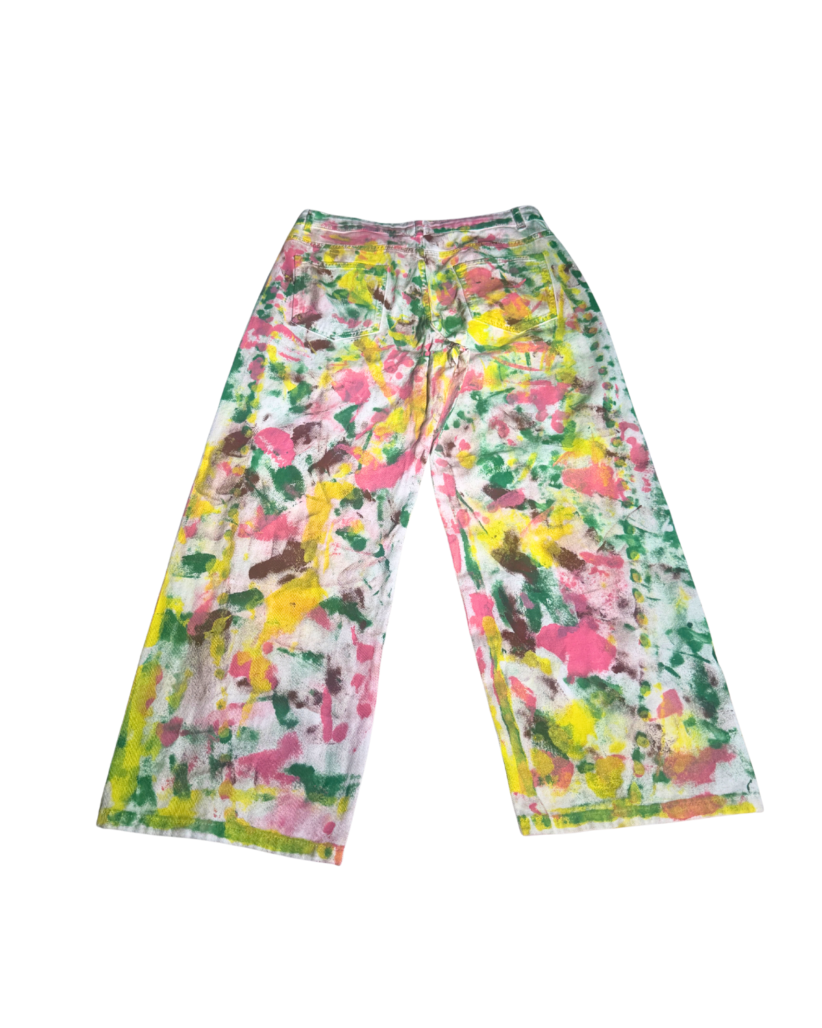 If Words Were Colors wide-leg painted pants, back, 1-of-1 NYFW SS27 by RICHOUTHEBOX