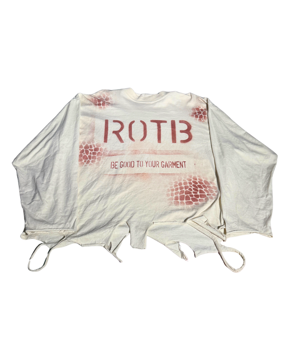 Pack A Punch cream cropped ROTB long-sleeve shirt, 1-of-1 NYFW SS27 by RICHOUTHEBOX