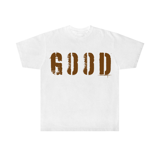 GOOD Tee (White/Brown)