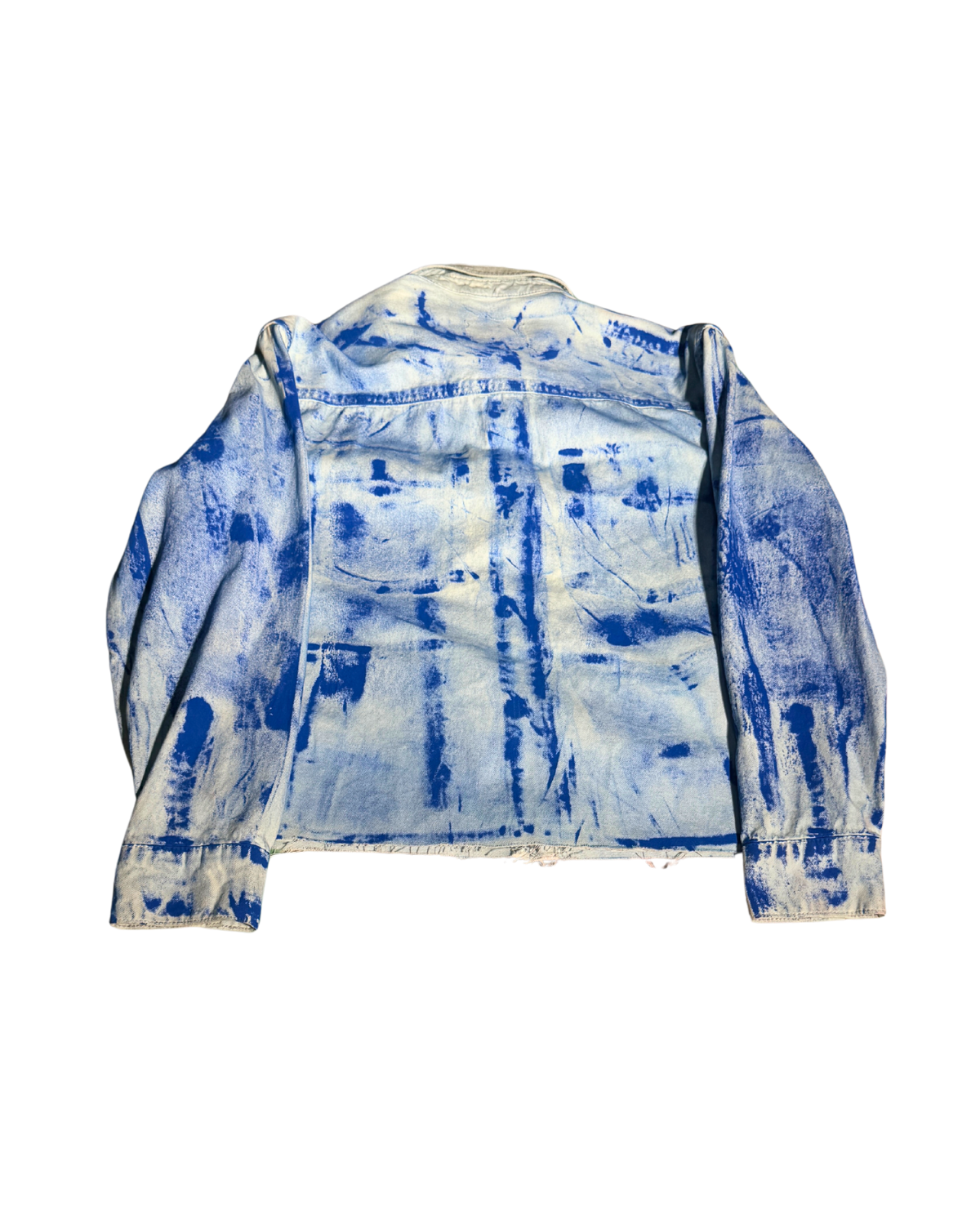 Rockstar Sw@g blue tie-dye jacket, back, 1-of-1 NYFW SS27 by RICHOUTHEBOX