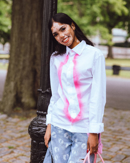 "Tie Negative" - Pink