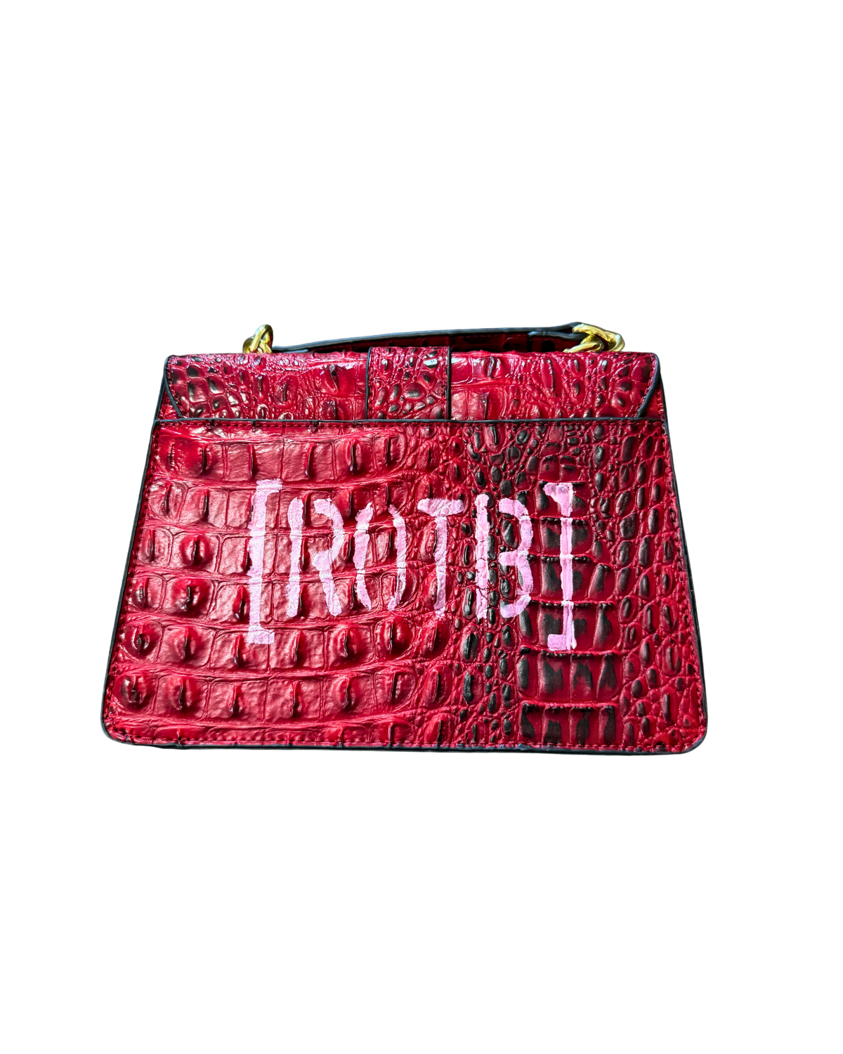 Red Croc Buckle Bag 1 of 1, alternate view
