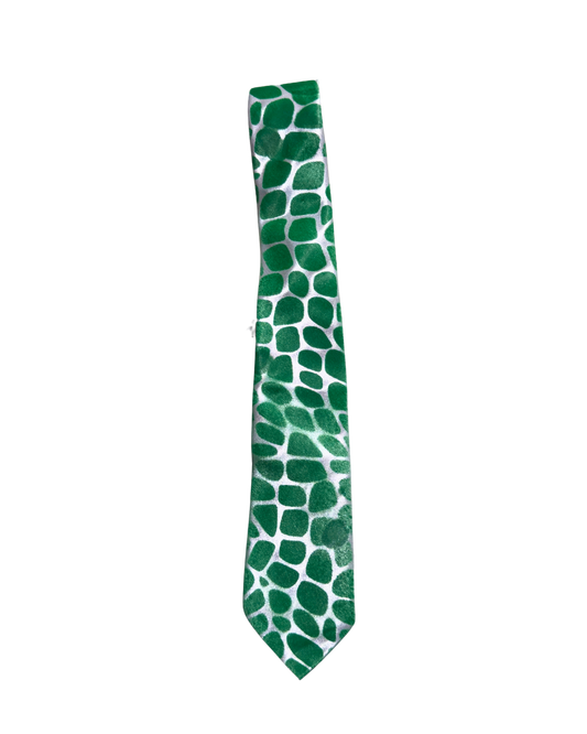 Croc Tie (Green) forest green croc-pattern tie, 1-of-1 NYFW SS27 accessory by RICHOUTHEBOX