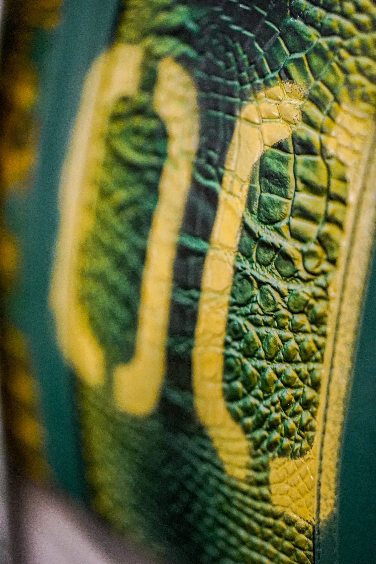 GOODIE BAG V2 Snakeskin green vegan leather duffle, RICHOUTHEBOX NYC — view 6