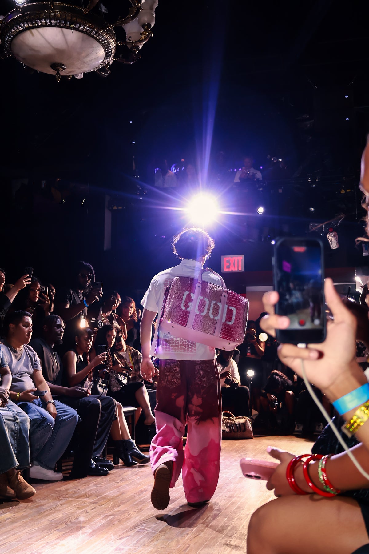 GOODIE BAG V2 Aged Pink vegan leather duffle, RICHOUTHEBOX NYC — view 4