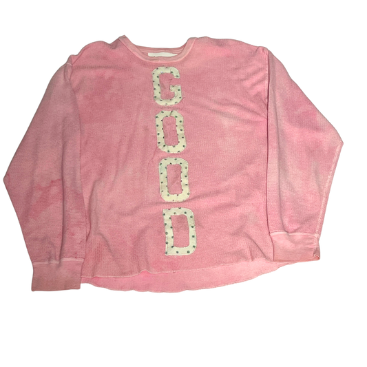 "GOOD" Pink Pullover