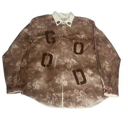 "GOOD" Lace Print Dress Tee
