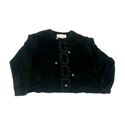 "GOOD" Embroidered Tee (black)