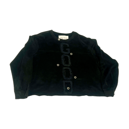 "GOOD" Embroidered Tee (black)