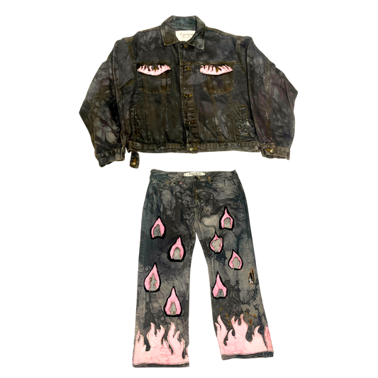 NYFW FW25: "Burning Passion" pink (Top: Men's M | Bottoms 32/30)