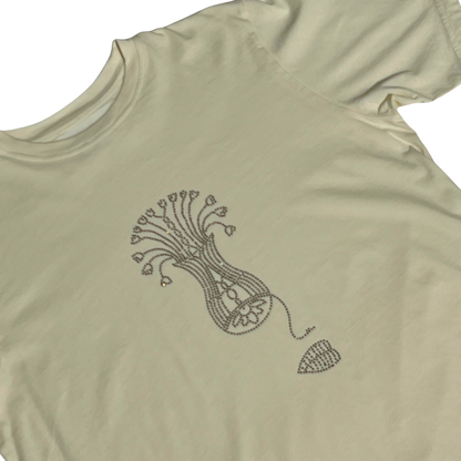 "Flowerpoteye" Rhinestone Tee